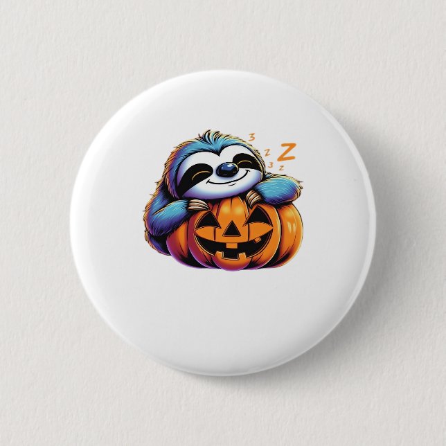 Halloween Sloth Lover Costume Essential T-Shirt 2 Inch Round Button (Front)