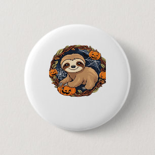 Halloween, Sloth, October 31st, Thanksgiving Class 2 Inch Round Button