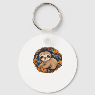 Halloween, Sloth, October 31st, Thanksgiving Class Keychain