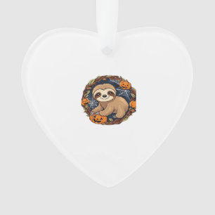 Halloween, Sloth, October 31st, Thanksgiving Class Ornament