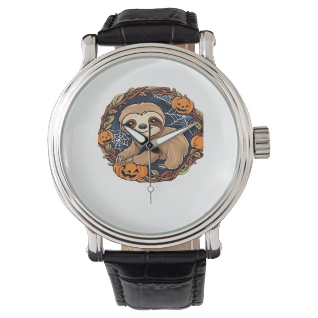 Halloween, Sloth, October 31st, Thanksgiving Class Watch (Front)