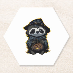Halloween sloth Oversized T-Shirt Paper Coaster