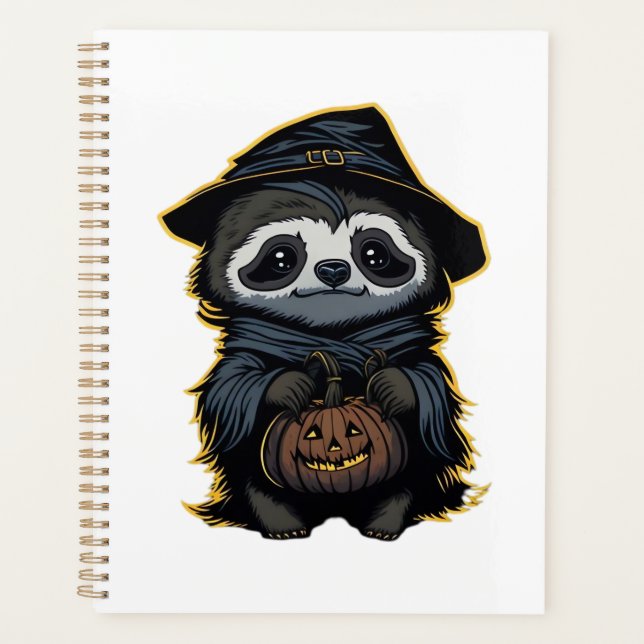 Halloween sloth Oversized T-Shirt Planner (Front)