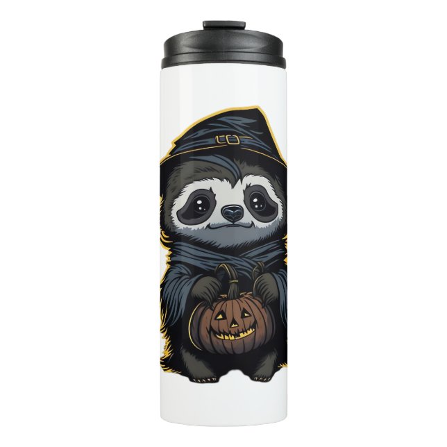 Halloween sloth Oversized T-Shirt Thermal Tumbler (Front)