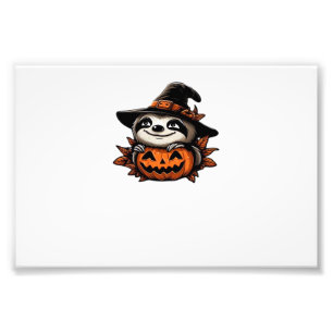 Halloween Sloth Pumpkin Festivity Classic T-Shirt Photo Print