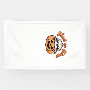 Halloween Sloth Trick or Sleep Cute Sloth Pumpkin  Banner