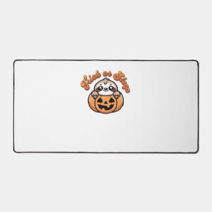 Halloween Sloth Trick or Sleep Cute Sloth Pumpkin Desk Mat