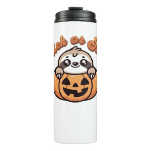 Halloween Sloth Trick or Sleep Cute Sloth Pumpkin  Thermal Tumbler