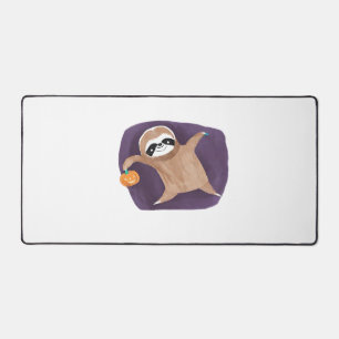 Halloween Sloth with Pumpkin Classic T-Shirt Desk Mat