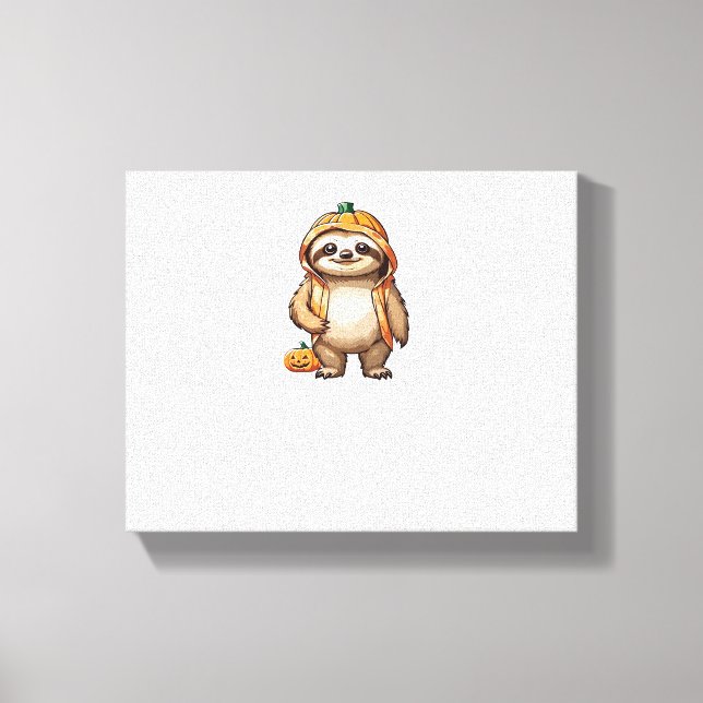 Halloween Slothster Essential T-Shirt Canvas Print (Front)
