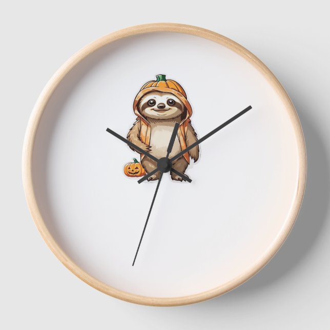 Halloween Slothster Essential T-Shirt Clock (Front)