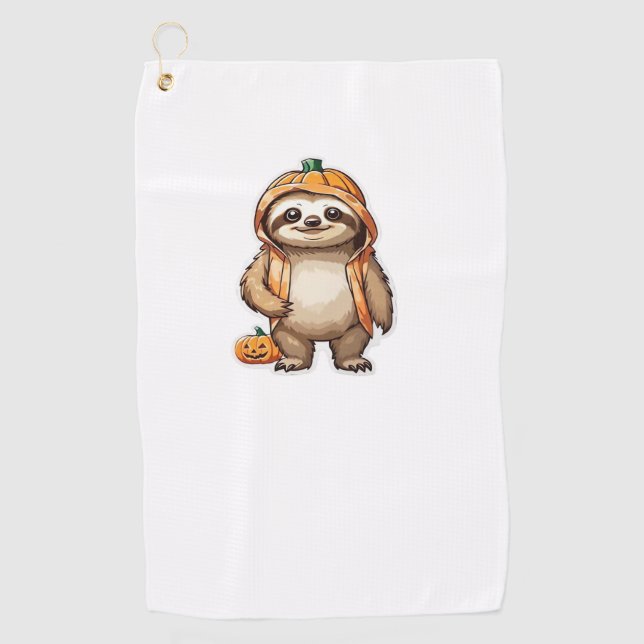 Halloween Slothster Essential T-Shirt Golf Towel (Front)
