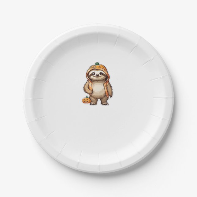 Halloween Slothster Essential T-Shirt Paper Plate (Front)