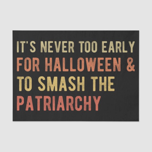 Halloween & Smash The Patriarchy I Tissue Paper (Front)
