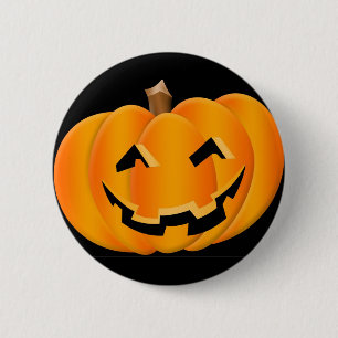 Halloween Smiling Pumpkin Button