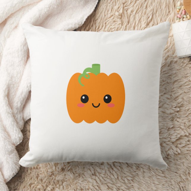 Halloween Smiling Pumpkin Cushion, Cosy Pillow (Blanket)