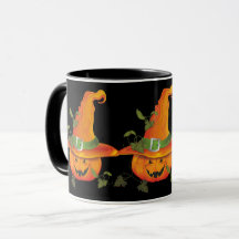 HALLOWEEN - Smiling Pumpkin with Hat Ivy
