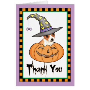 Halloween Smooth Coat Chihuahua Carte de remerciem