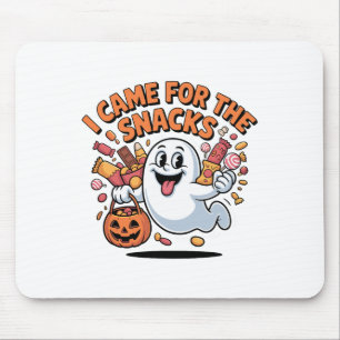 Halloween Snacks Ghost Funny Trick-or-treat Candy Mouse Pad
