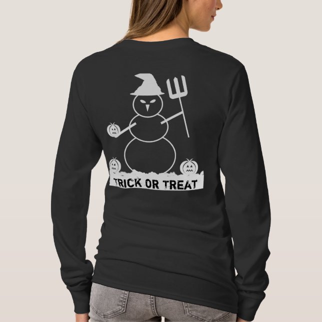 halloween snowman T-Shirt (Back)