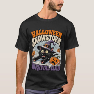 Halloween Snowstorm Club Black Cat t-shirt