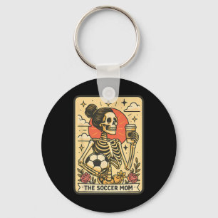 Halloween Soccer Mom Tarot Card Soccer Mama Sports Keychain