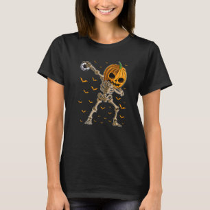 Halloween Soccer Player Dabbing Skeleton Soccer T-Shirt