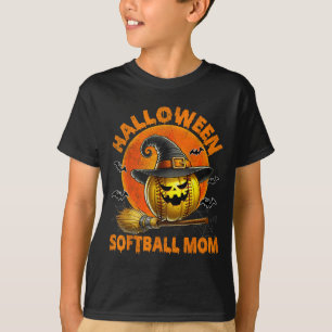 Halloween Softball Mom Spooky Halloween Pumpkin So T-Shirt