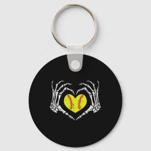Halloween Softll Heart Skeleton Hands Costume Wome Keychain