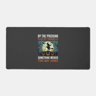 Halloween Something Wicked Witch Pumpkin Vintage Desk Mat