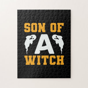 Halloween Son Of A Witch Birthday Jigsaw Puzzle