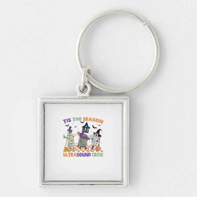 Halloween Sonography Retro Tis The Season Ultrasou Keychain (Front)