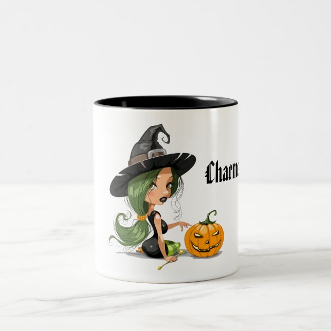 Halloween sorcière armée Mug (Centre)