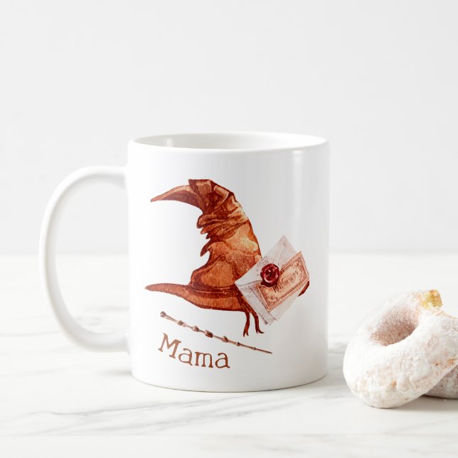 Halloween sorcière Mug personnalisé (Avec donut)
