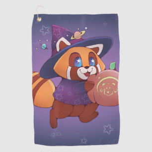 Halloween Space Panda Golf Towel