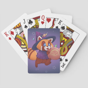 Halloween Space Panda Playing Cards