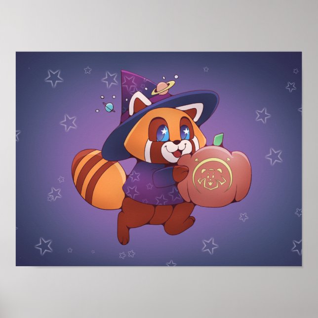 Halloween Space Panda Poster (Front)