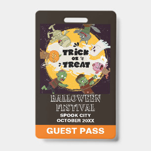 Halloween Special Event Guest Pass Vertical Badge