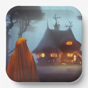 Halloween Spectre Paper Plate