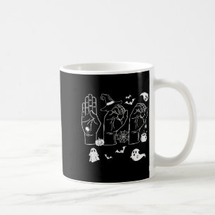 Halloween Sped Teacher Boo In Asl Boo Hands Sign L Coffee Mug