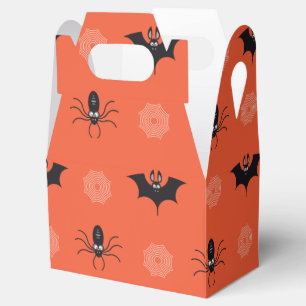 Halloween spider, bat & cobweb pattern favor box
