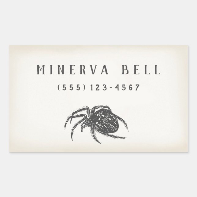 Halloween Spider Calling Card Sticker (Front)