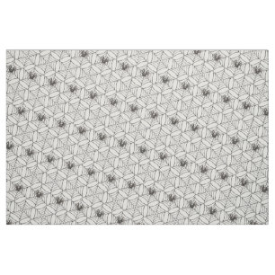 Halloween Spider Cobwebs Light Creepy Pattern Fun Fabric