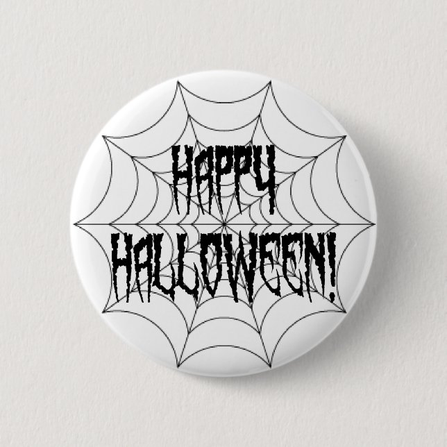 Halloween Spider Fingers and Web 2 Inch Round Button (Front)