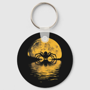 Halloween Spider Full Moon Scary Spooky Costume Pa Keychain