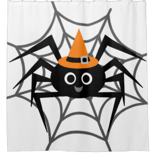 Halloween Spider in Orange Hat on Web