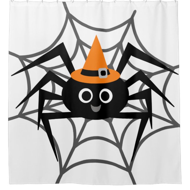 Halloween Spider in Orange Hat on Web (Front)