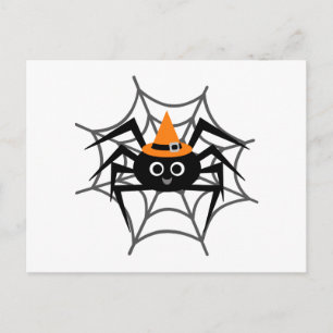 Halloween Spider in Web Tshirts and Gifts Postcard