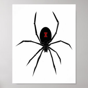 Halloween Spider Redback Black Widow Insect Women  Poster