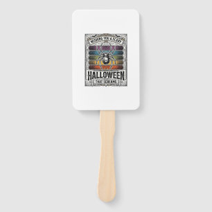 Halloween Spider Scary Retro Engraving Rainbow Web Hand Fan